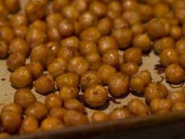 Baked chickpea nuggets